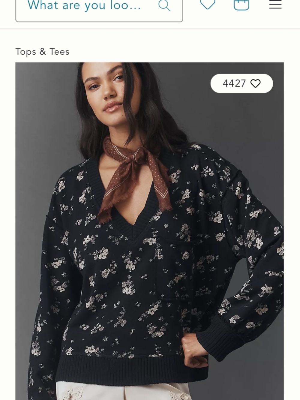 NWT Pilcro Montana Pocket Knit Top Dark Grey